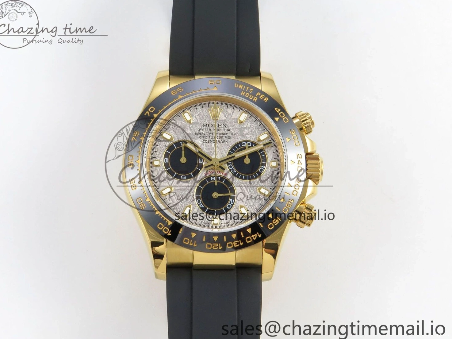 MiroTime 0502 Daytona 116508 YG 3CF 1:1 Best Edition Black Bezel Meteorite Dial on Oysterflex Strap SH4130 V2(Mod Version) Effortless 119